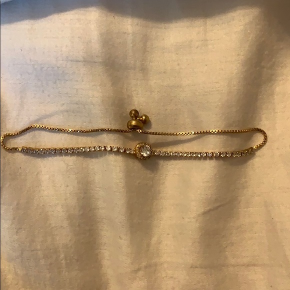 Gold Bracelet with Diamonds - Picture 2 of 3